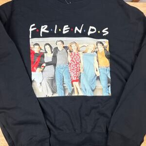 Friends Juniors Black Long Sleeve Crew Neck Sweatshirt - Size Large - NWT